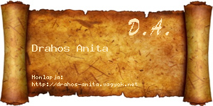 Drahos Anita névjegykártya
